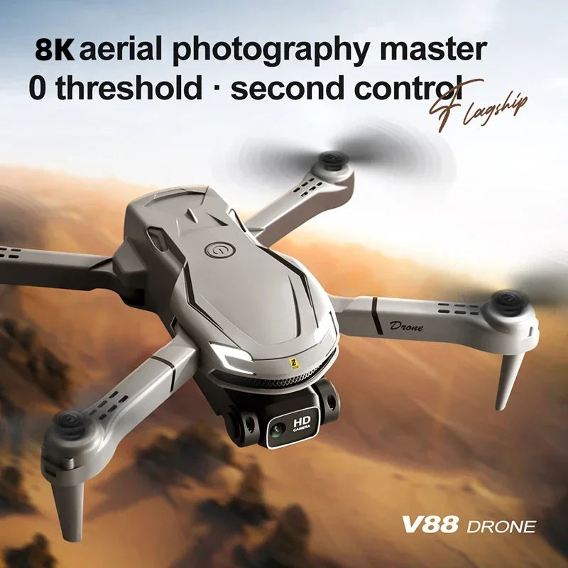 New V88 Drone 8K Professional HD Aerial Photography Dual-Camera WIFI GPS Omnidirectional Obstacle Avoidance Quadrotor Toy 10000M