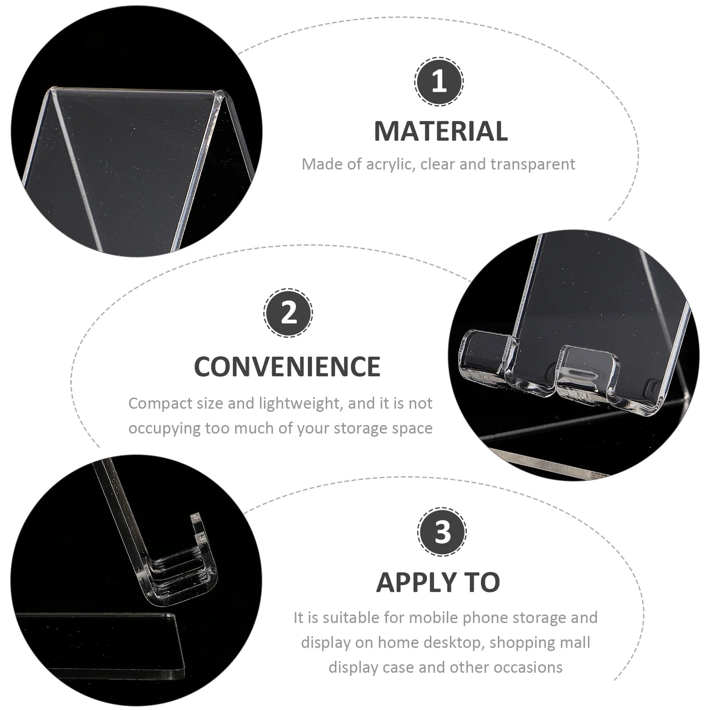 4pcs Acrylic Cellphone Stand