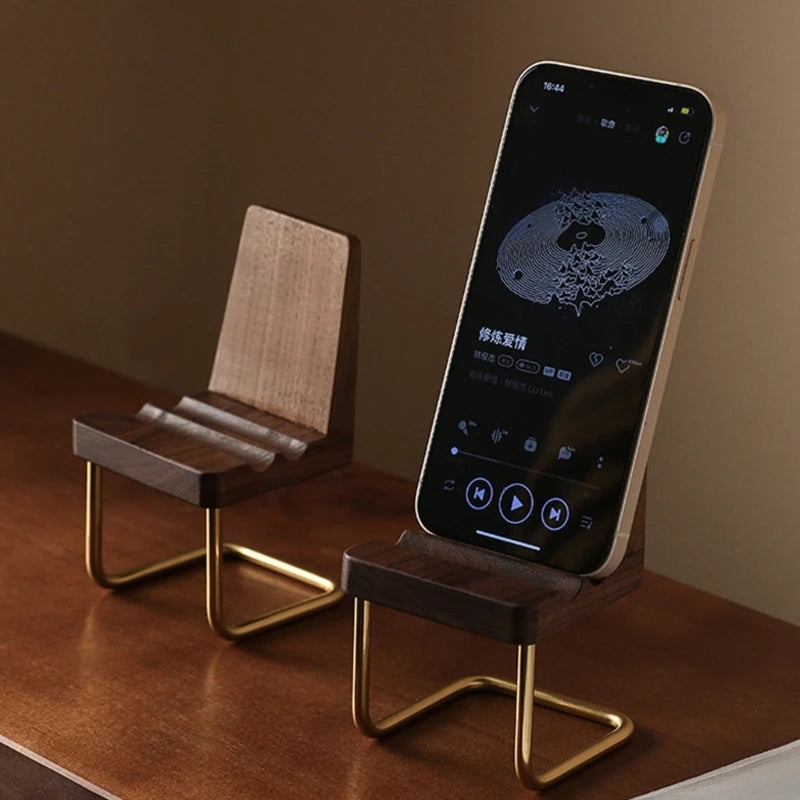 Wooden Chair Phone Stand