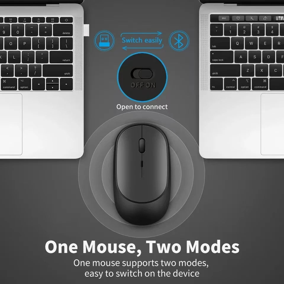 Wireless Rechargeable Bluetooth-compatible Mouse
