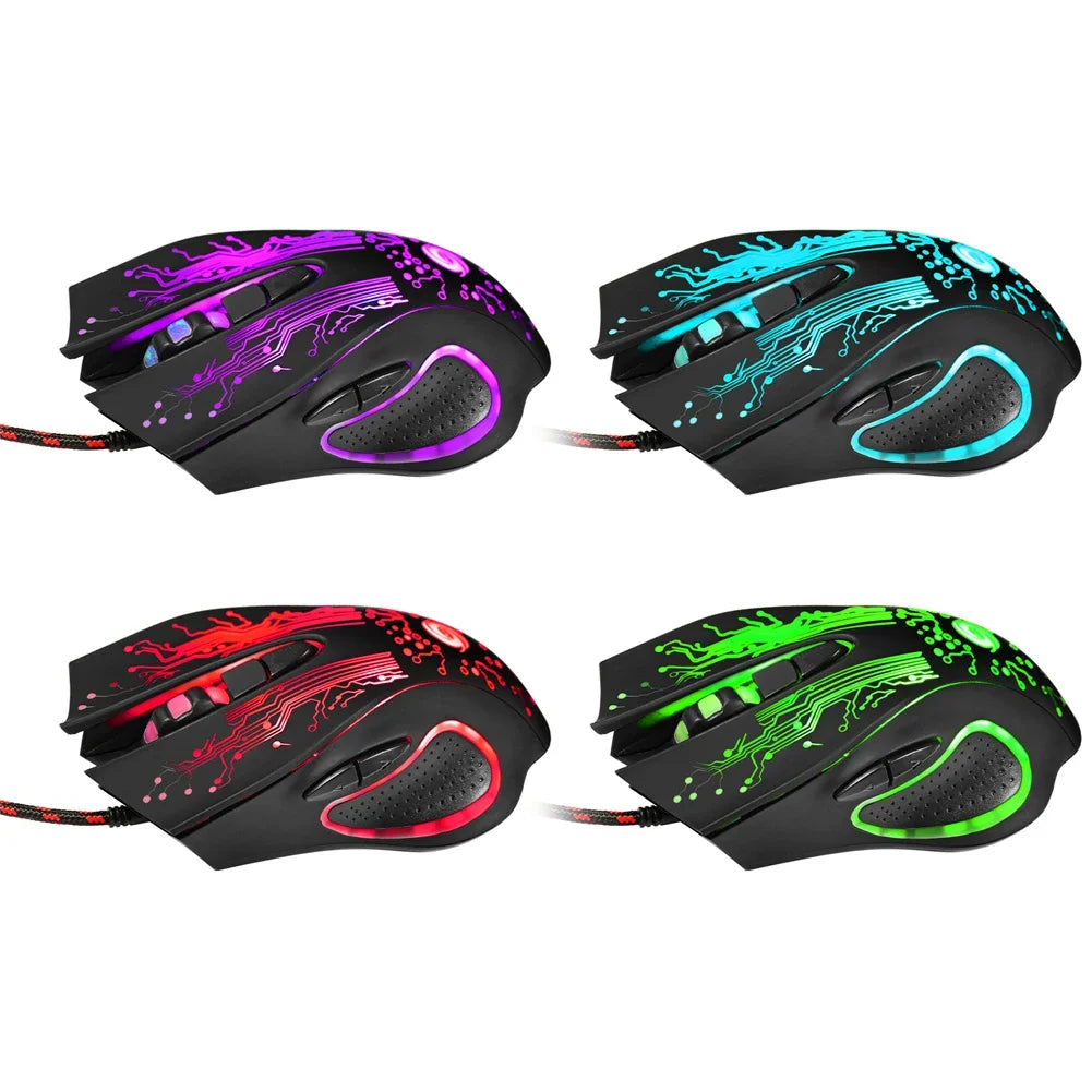 LED Optical 6D Professional USB Wired Gaming Mouse