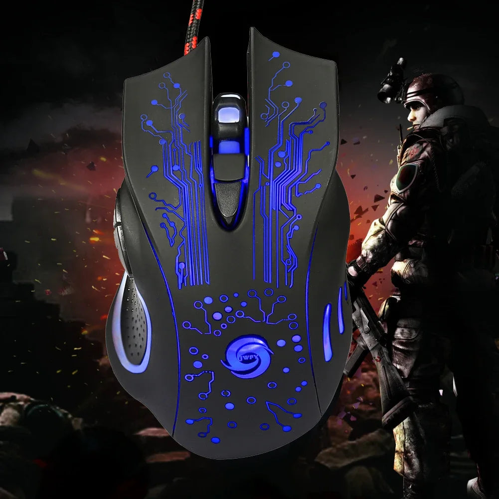 LED Optical 6D Professional USB Wired Gaming Mouse