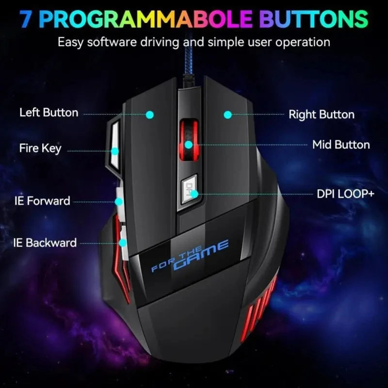 Wired Gaming USB Computer Mouse