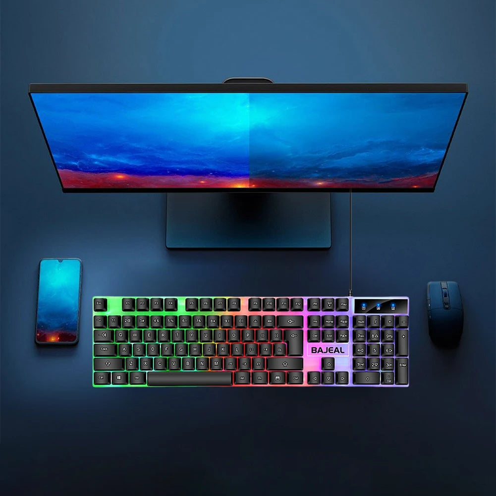 RGB Gaming Keyboard 98 Keys Mechanical Keyboard
