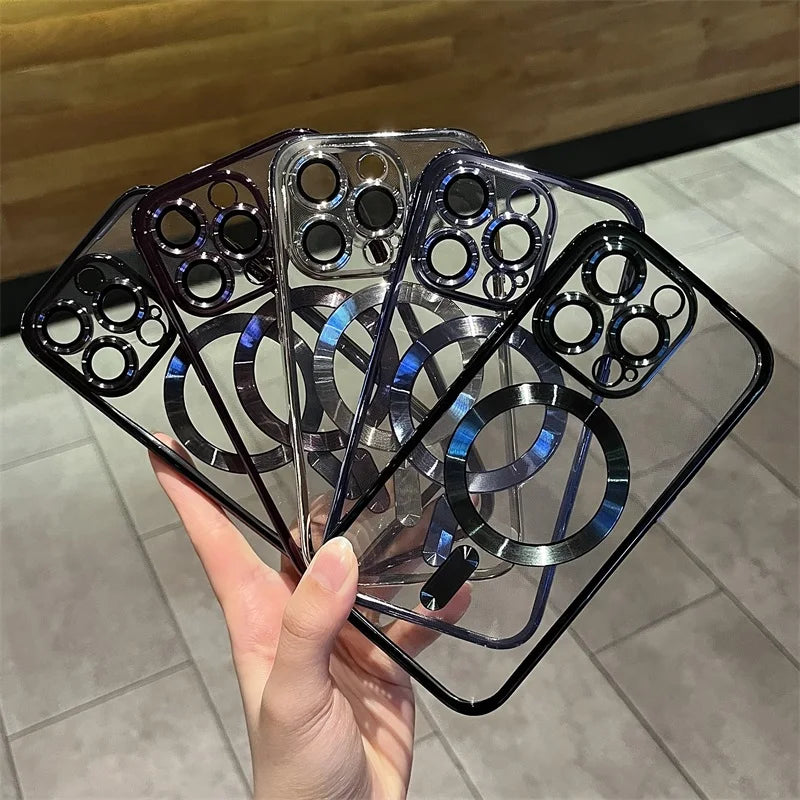 Luxury Plating For Magsafe Wireless Charge Case