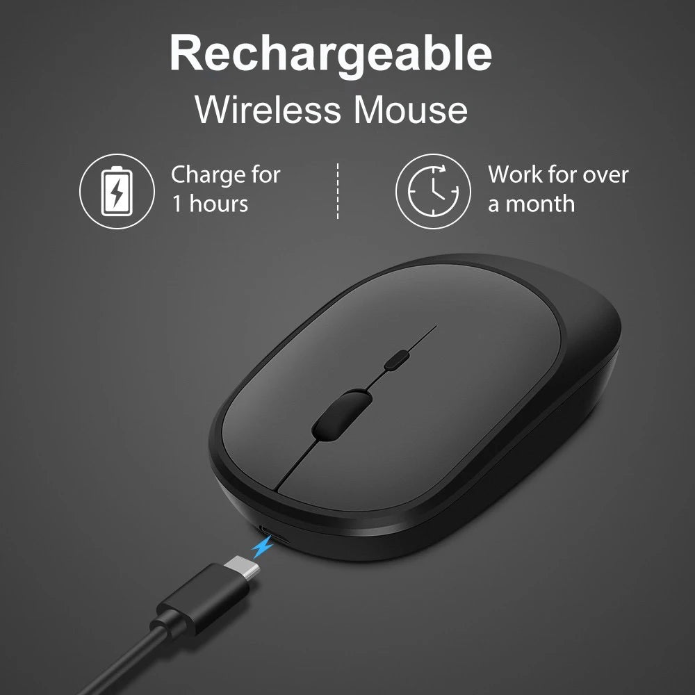 Wireless Rechargeable Bluetooth-compatible Mouse