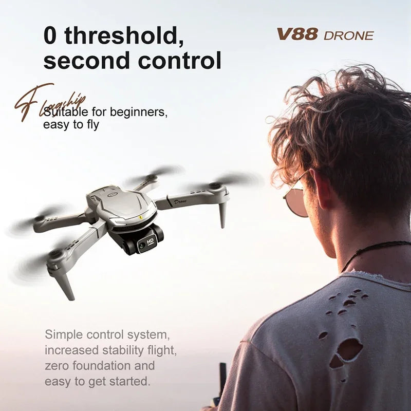 Mini V88 Drone 8K 5G GPS Professional HD Aerial Photography Remote Control Aircraft HD Dual Camera Quadcopter Toy UAV