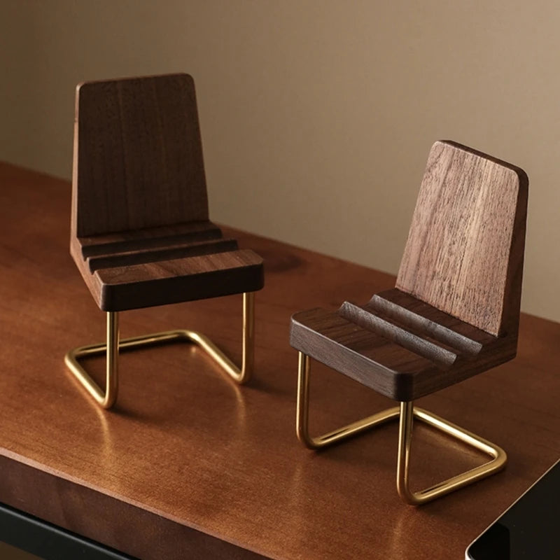 Wooden Chair Phone Stand