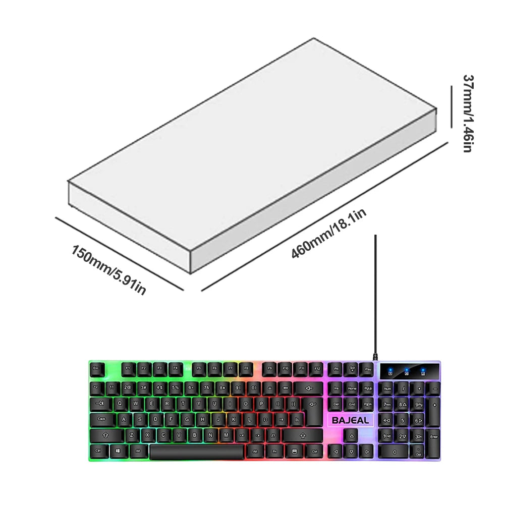 RGB Gaming Keyboard 98 Keys Mechanical Keyboard