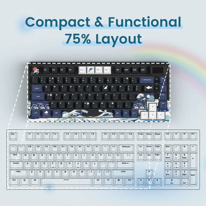 Wired Mechanical Gaming Keyboard with OLED Display