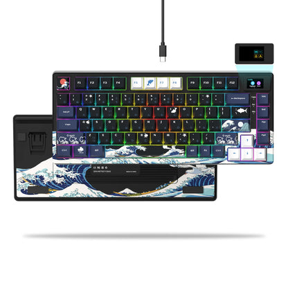 Wired Mechanical Gaming Keyboard with OLED Display