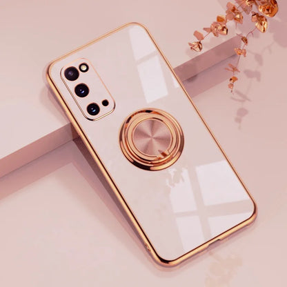 Plating Silicone Case 5G Cover With Ring Holder