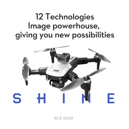 New S2S Drone 8K Professional HD Dual Camera Brushless Obstacle Avoidance Aerial Photography Foldable Quadcopter Toys Gifts