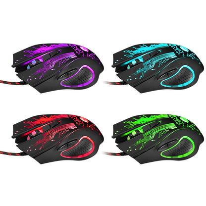 LED Optical 6D Professional USB Wired Gaming Mouse