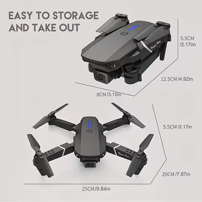 New E88Pro RC Drone 4K Professinal With 1080P Wide Angle Dual HD Camera Foldable RC Helicopter WIFI FPV Height Hold Apron Sell