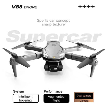 Mini New V88 Drone 8K Professional HD Aerial Photography 5G GPS Remote Control Aircraft HD Dual Camera Quadcopter Toy UAV