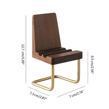 Wooden Chair Phone Stand
