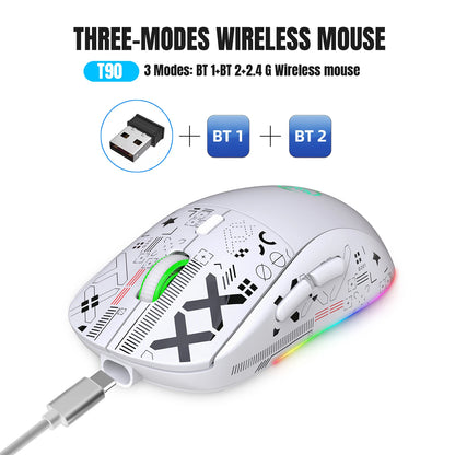 T90 2.4G Wireless Mechanical RGB Gaming Mouse