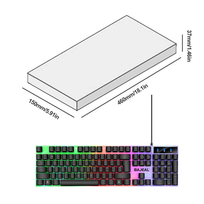 RGB Gaming Keyboard 98 Keys Mechanical Keyboard
